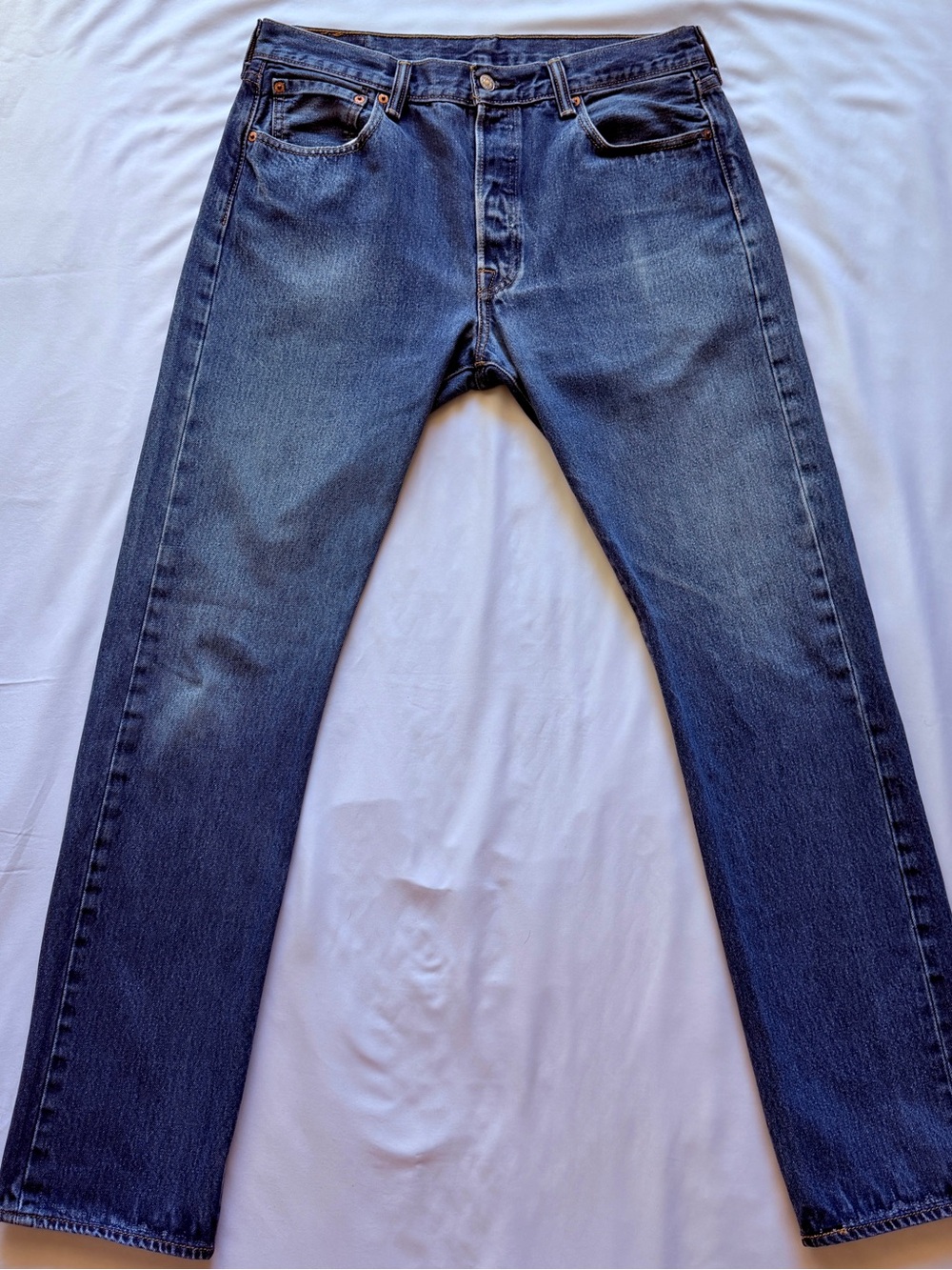 Levi’s 501 Original Fit Men’s Jeans W34 L36 Blue Denim Straight Leg